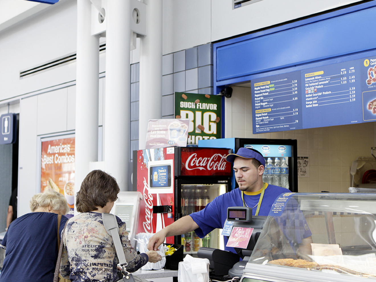 Retail checkout counter using reliable business internet for point-of-sale transactions and daily operations.